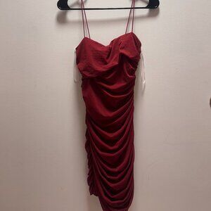 Princess Polly Maroon Mini Dress Size 6